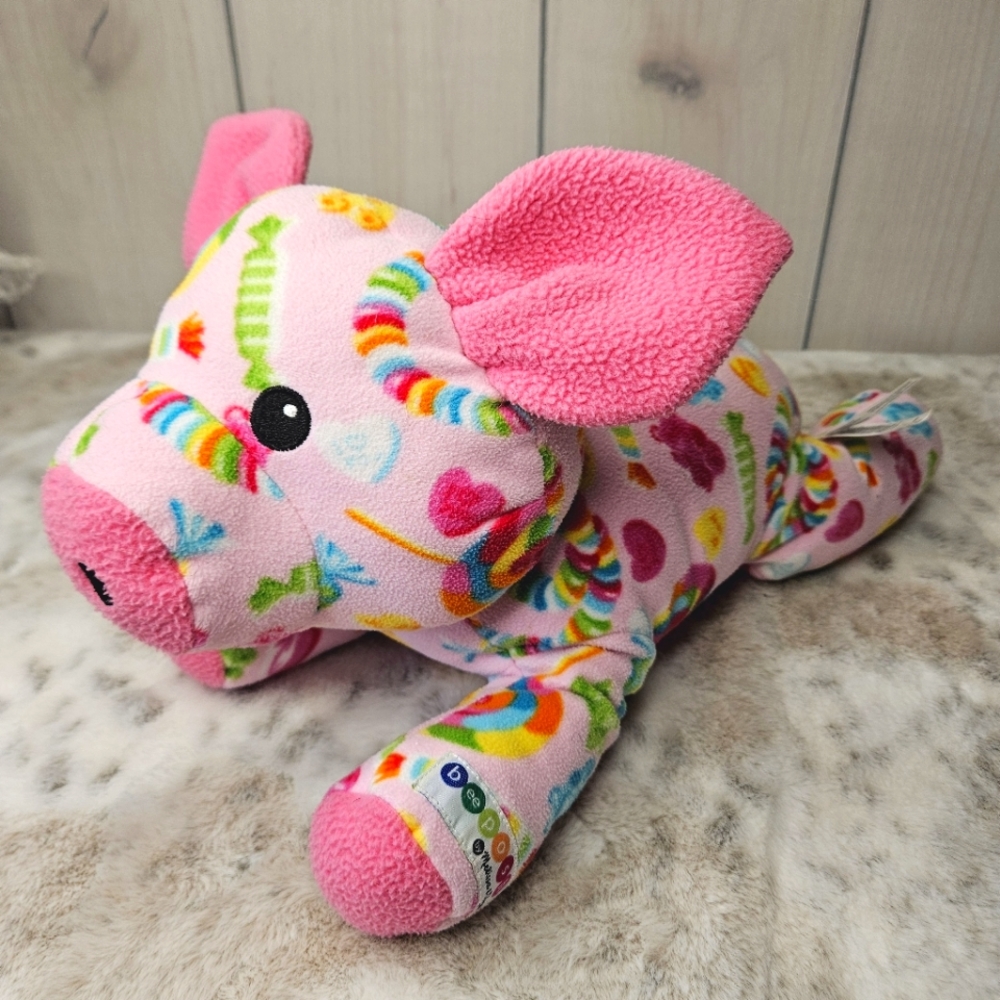 Melissa & Doug Beeposh Becky Pig Pink Fleece 16" Candy Stuffed Animal Plush